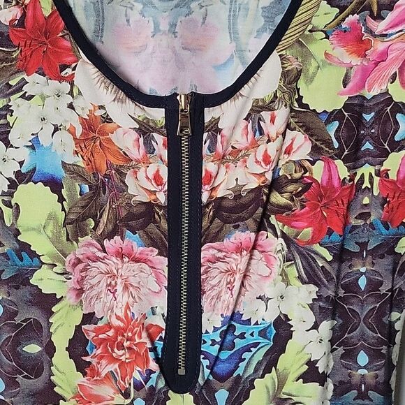 NEW Sam Lavi Nola Bodycon Dress XS Floral Print Midi Sexy Midi Coquette Boho - Picture 7 of 12